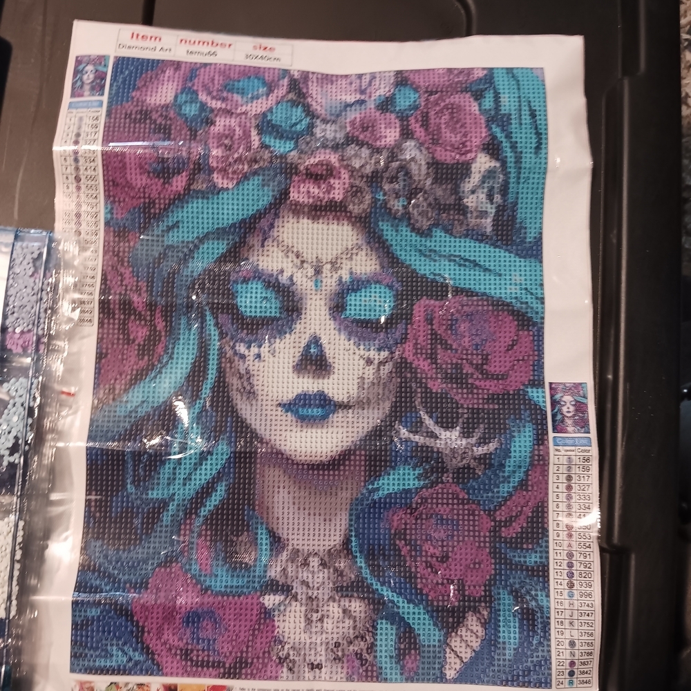 Colorful Sugar Skull Diamond Painting Kit 30x40